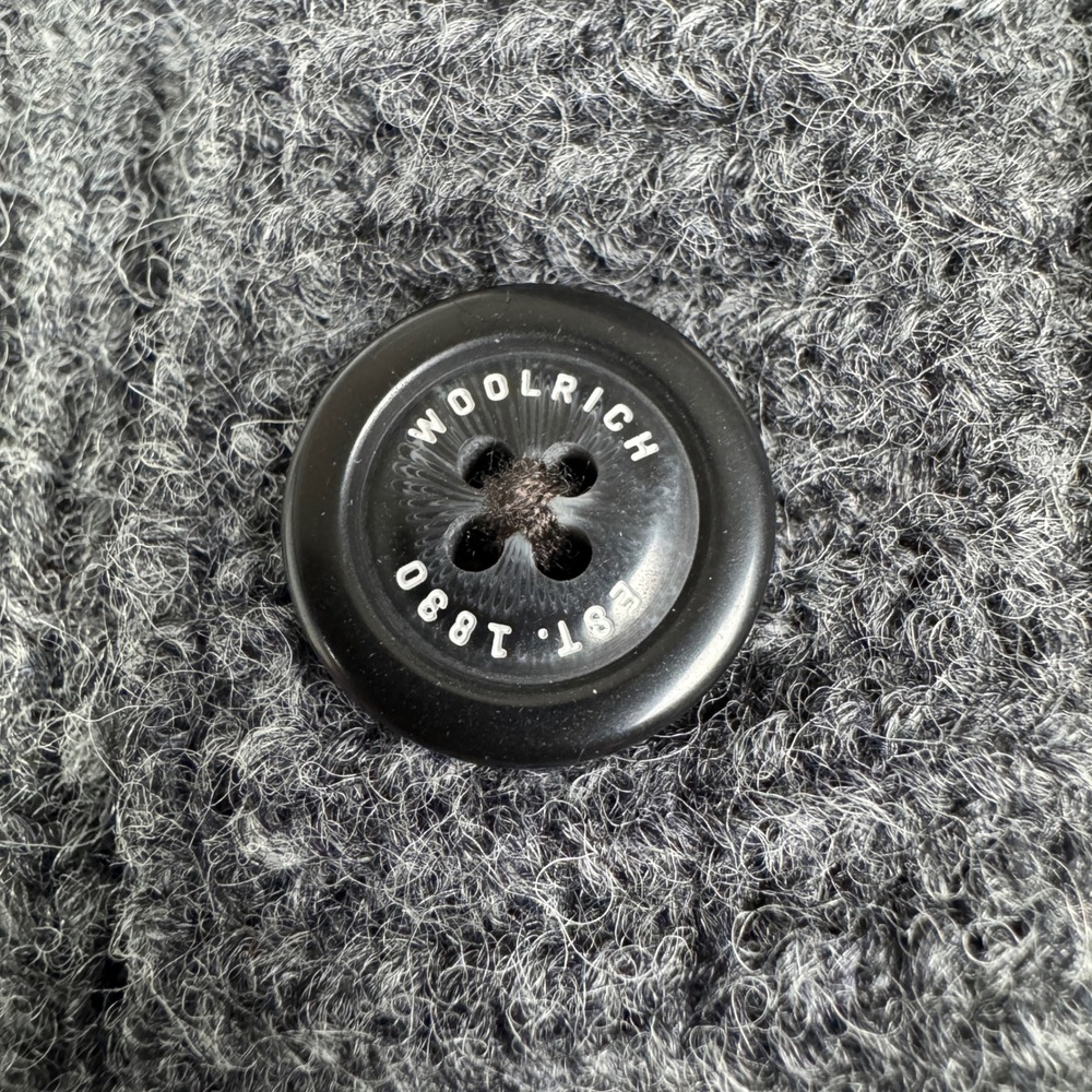 Woolrich Mens Gray 100% Wool Ribbed Quarter Button Mock Neck Sweater XXL 9020 - Picture 7 of 10